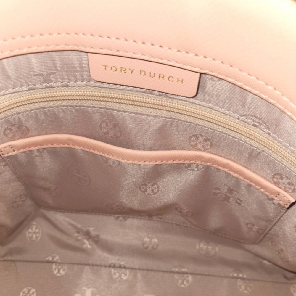 Tory Burch Pink Emerson Satchel Handbag Tote with Shoulder Strap Gold Hardware - Picture 12 of 16
